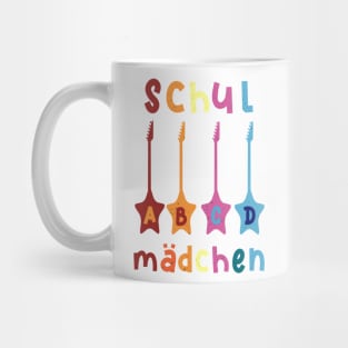 Schulmädchen ABCD Rockstar T shirt Mug